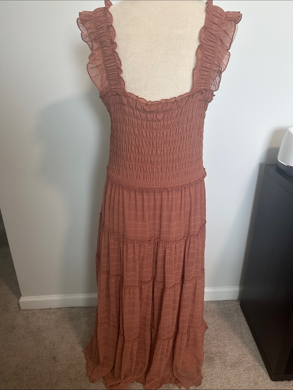 Max Studio Rust-Tone Boho Maxi Dress - Picture 5 of 6